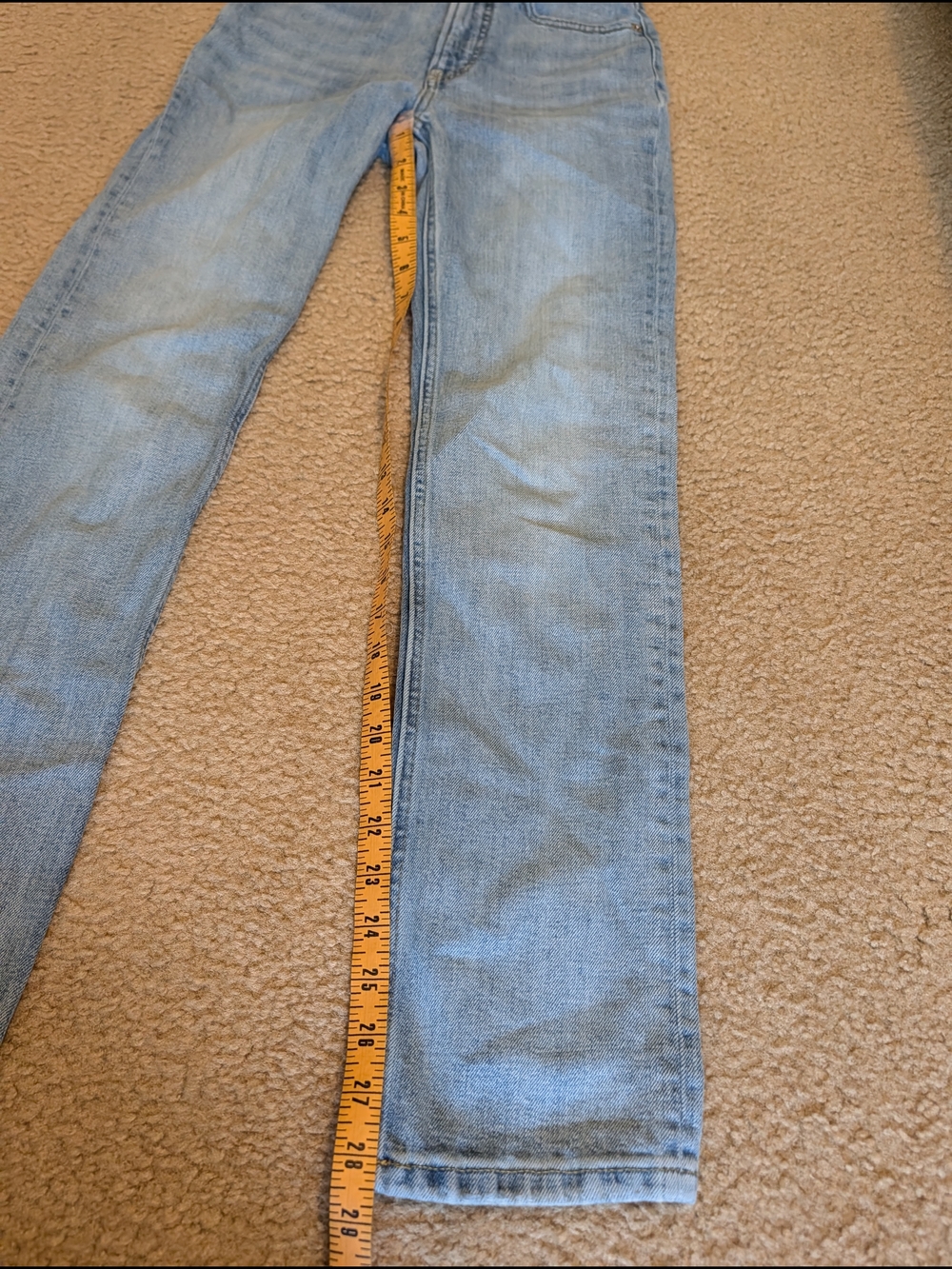 Light Wash Straight Leg Jeans